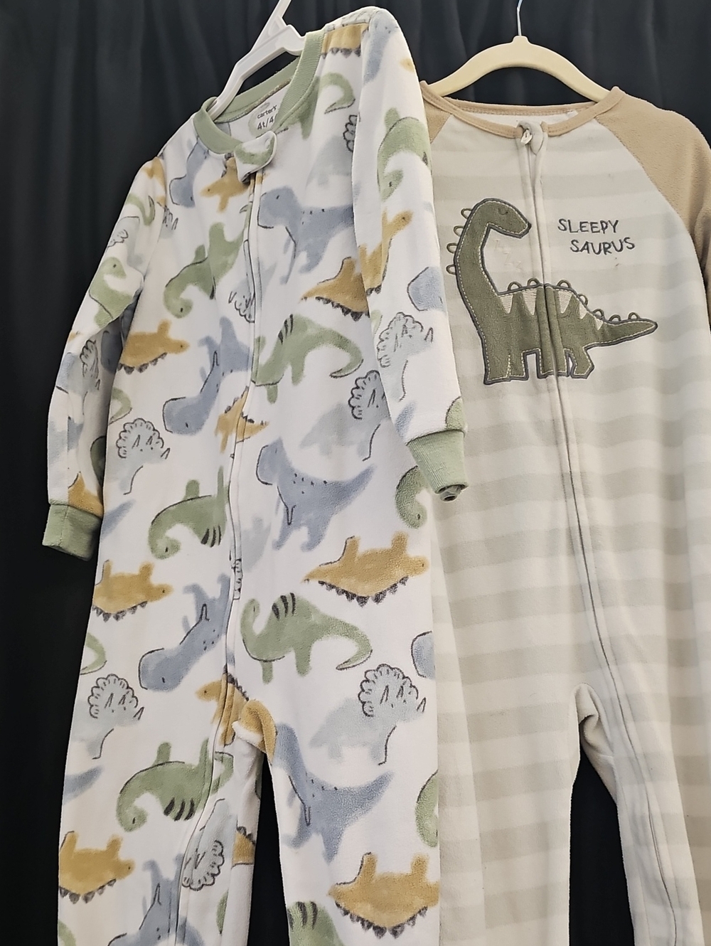 Carter's Kids Dinosaur Sleepwear Pajamas - Green, Blue, Tan